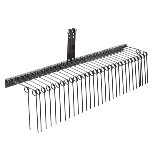 Vevor Tow Behind Landscape Rake - 72" Tow Dethatcher for Leaves, Pine Needles, Straw, and Grass