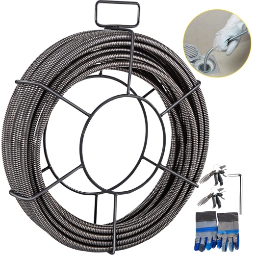 Vevor Drain Cleaning Cable 100 Feet X 3/8 Inch - Premium Sewer Snake