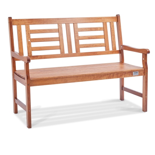 Vevor Outdoor Bench - 48 Inches Wood Garden Bench for Outdoors with 700 Lbs Load Capacity