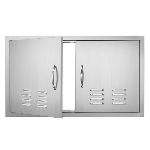 Vevor BBQ Access Door - 36W x 21H Inch Double Outdoor Kitchen Door