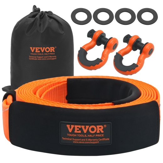 Vevor Heavy Duty Tow Strap Recovery Kit 3" x 20 Ft (MBS-36,000 Lbs) Tree Saver Winch Strap