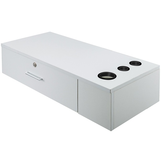 Vevor White Salon Wall Mount Styling Station - Classic Locking Storage Beauty Salon Equipment