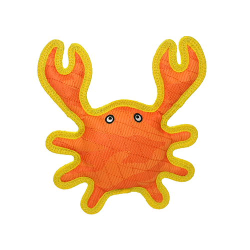 Duraforce Crab Tiger Orange-Yellow Chew Toy