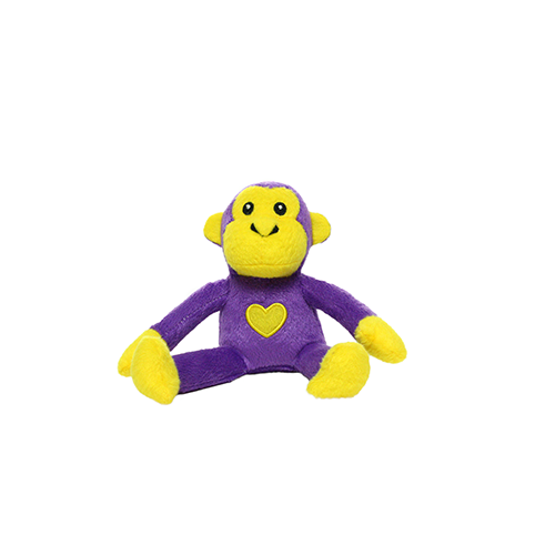 Mighty Jr Safari Monkey Purple Dog Chew Toy