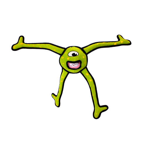 Tuffy Alien Ball Green Legs Dog Toy