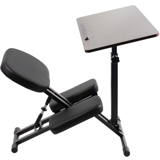 Black Wood Kids' Kneeling Chair and Desk from VIVO