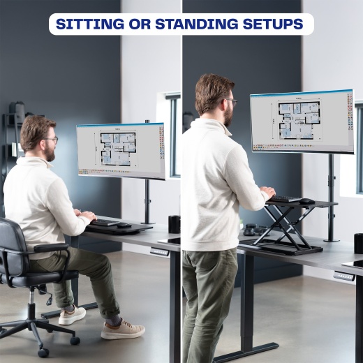 VIVO Single Monitor Extra Tall Desk Mount