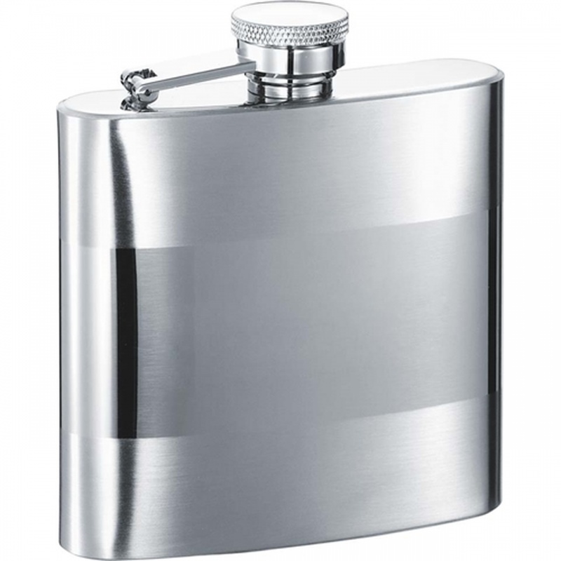 Visol Cabot Two Tone Stainless Steel 6Oz Hip Flask