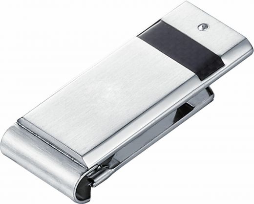 Visol Roman Carbon Fiber Stainless Steel Money Clip