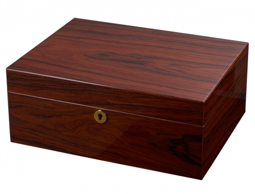 Visol Hagan Polished Oak Wood Locking Humidor