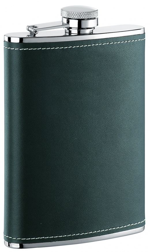 Visol Eclipse Black Leather Liquor Flask