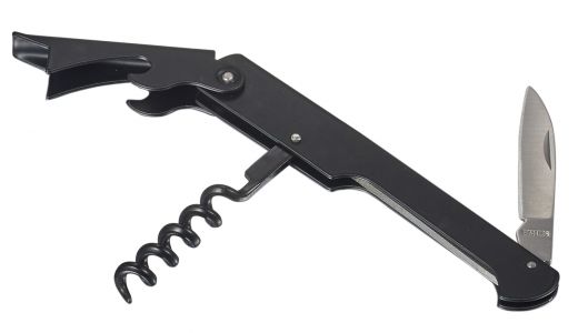 Visol Zoro Matte Black Corkscrew & Bottle Opener