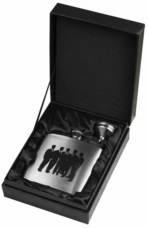 Visol Groom's Entourage Stainless Steel Flask and Funnel Gift Set