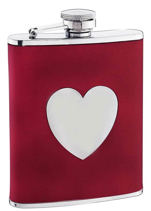 Visol True Love Red Leather Liquor Flask - A Romantic Gift for Any Occasion