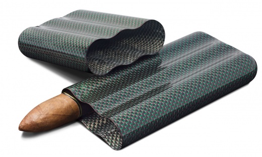 Visol Cartenium Three Finger Titanium Carbon Fiber Cigar Case