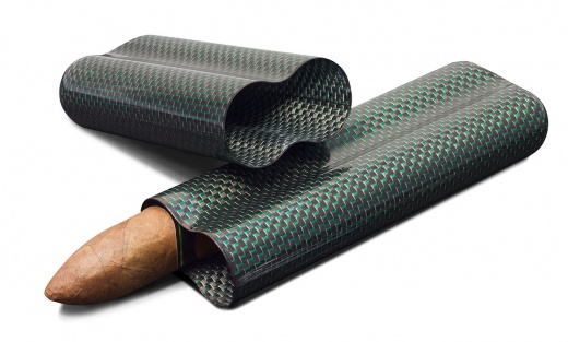 Visol Cartenium Two Finger Titanium Carbon Fiber Cigar Case