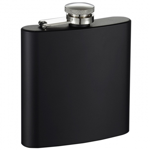 Visol Raven Black Stainless Steel Hip Flask