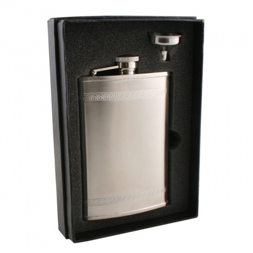 Visol Athens Greek Bands Hip Flask Gift Set