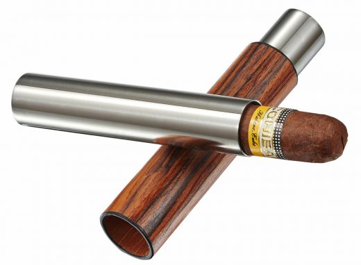 Visol Admon Natural Wood Wrapped Cigar Tube