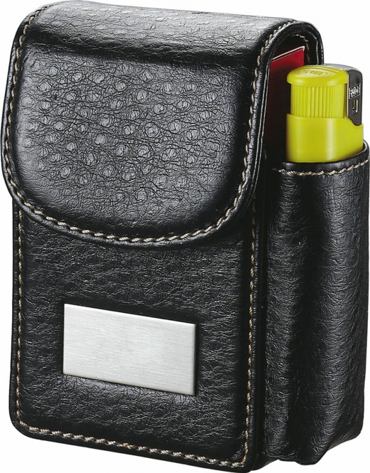 Visol Crow Black Leatherette Cigarette Case - Premium Cigarette Holder