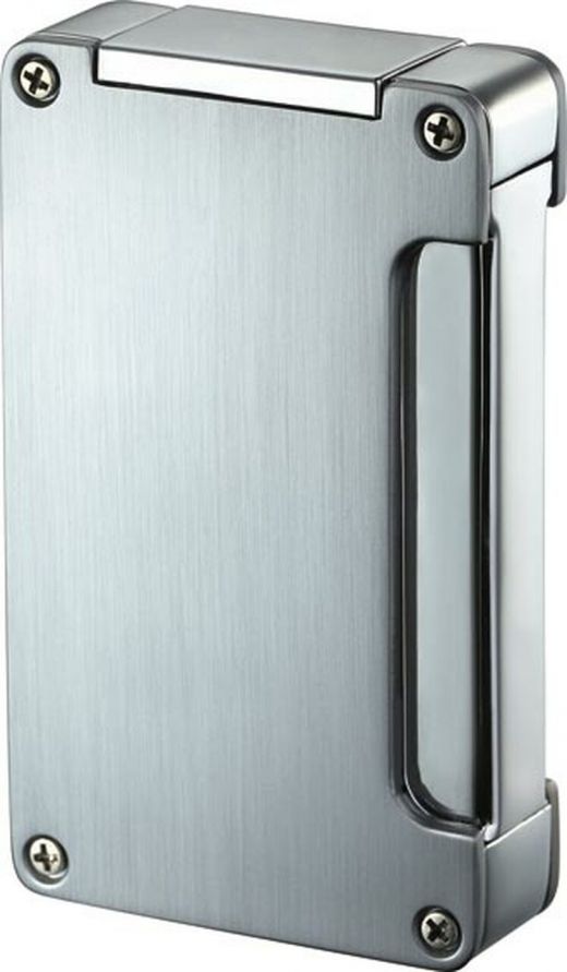 Visol Zidane Brushed Chrome Wind-Resistant Torch Flame Lighter With Built-In Cigar Punch