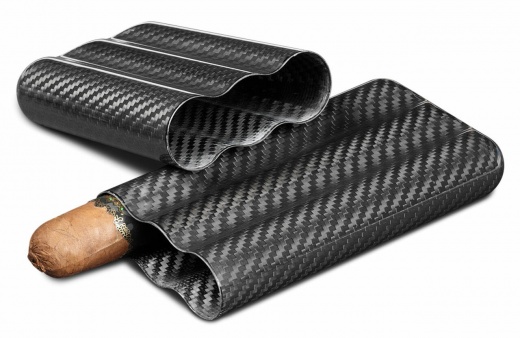 Visol Night Carbon Fiber 3 Finger Cigar Case