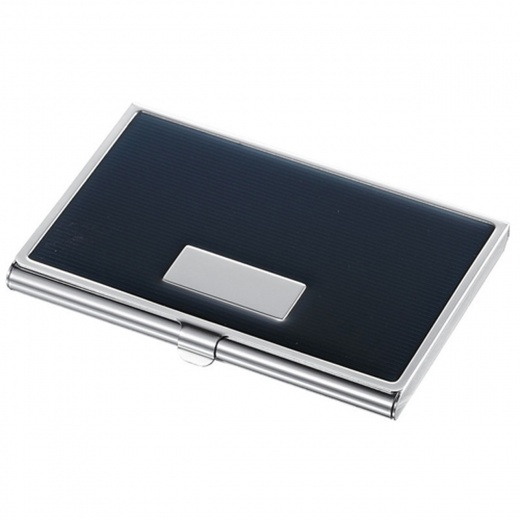 Andrew Navy Blue Lacquer Business Card Case by Visol