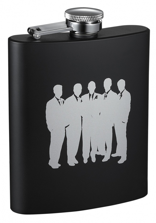 Visol Raven Entourage Black Matte Flask - 8 oz Premium Stainless Steel Flask