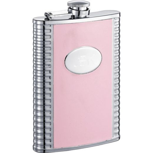 Visol Supermodel Pink Hip Flask - Luxury Leatherette Stainless Steel Accessory