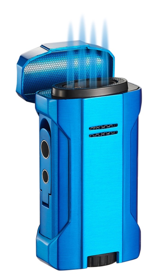 Visol Rhino 2.0 Blue Quad Flame Cigar Lighter