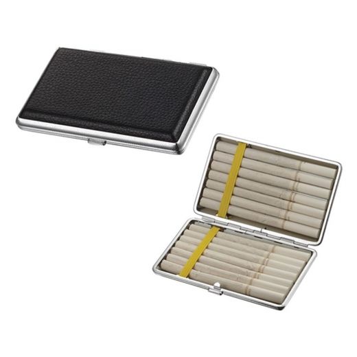 Visol Lawrence Black Leatherette 100'S Size Cigarette Case