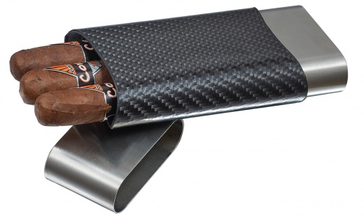 Visol Trumble Carbon Fiber and Stainless Steel Cigar Case