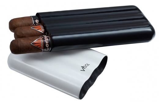 Visol Agent White & Black Carbon Fiber Cigar Case