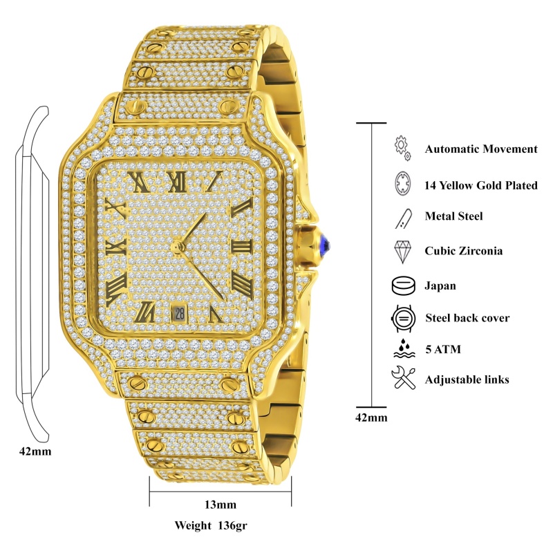 Praemium Steel Watch Gold