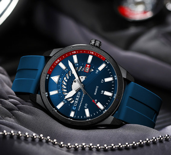 Stilus Curren Men's Leather Watch I Blue