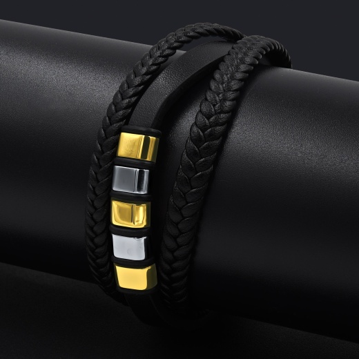 Black Lava Steel Bracelet