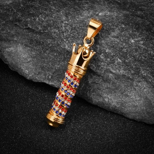 Barber Pole Steel Pendant