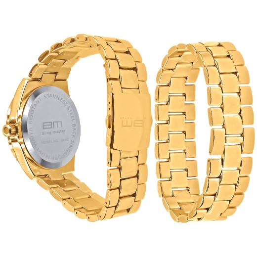 Conspicuous Watch Set - Luxury Timepiece with Crystal Design