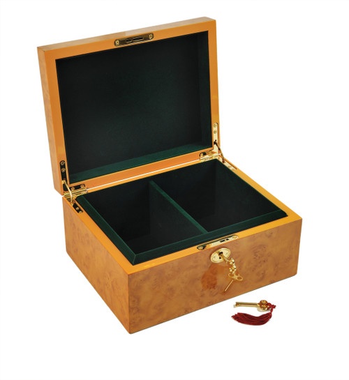 Burlwood Pattern Chess Box