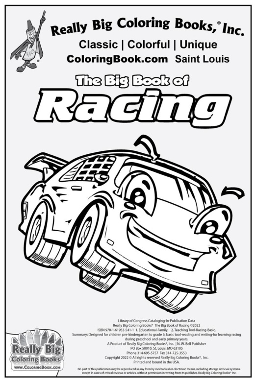 Big Book Of Racing Coloring Book (12X18)
