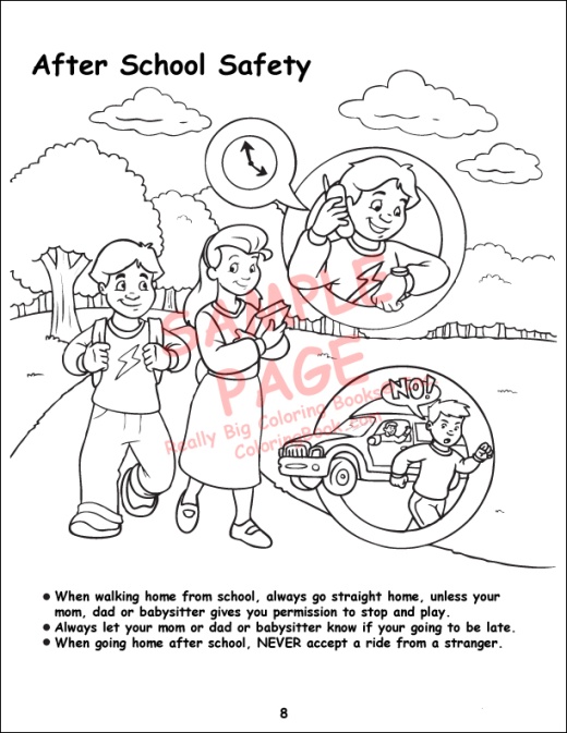 Really Big Coloring Books Child Safety Coloring Book, 8.5 x 11