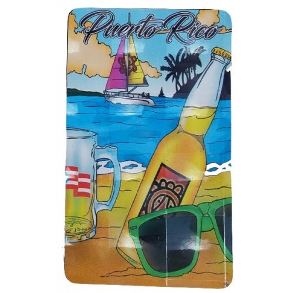 Puerto Rico Magnet Beer Beach