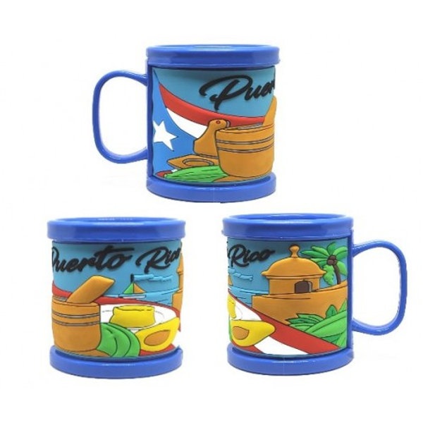 Puerto Rico Bold Plastic Mug Cup : Pilon