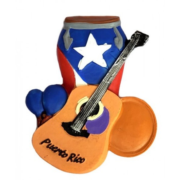 Puerto Rico Flag & Instrument Music Magnet