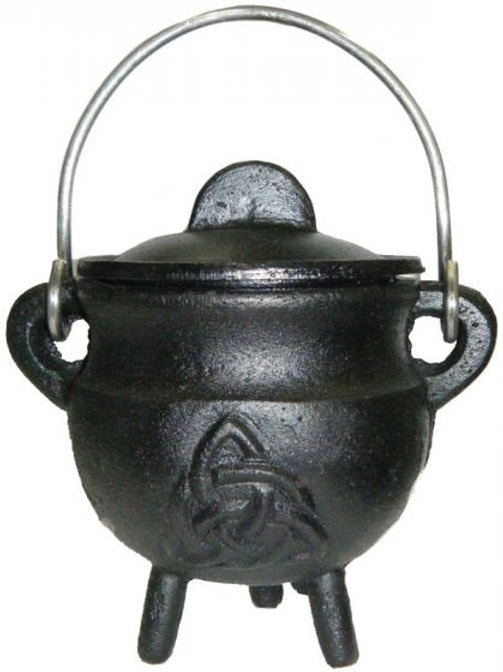 3.5" Cast Iron Cauldron Triquetra