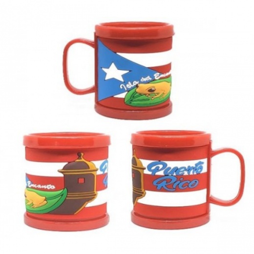Puerto Rico Bold Plastic Mug Cup Coqui
