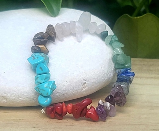 Stretchable Chips Stone Chakra Bracelet: Unlock the Power of the Seven Chakras