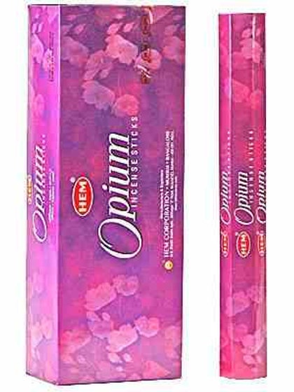 Opium Hem Incense - Hexa Style Hem 6 Boxes of 20 Sticks (120 Sticks)