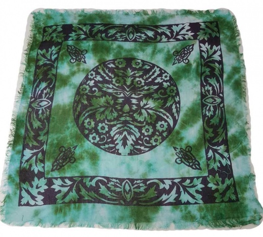 Green Man Altar Cloth - 18X18 Inches