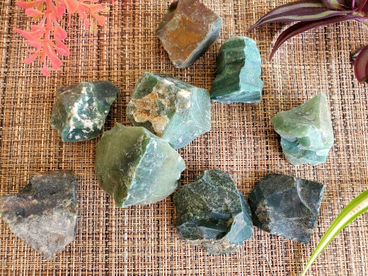 Big Rough Stone - Blood Stone, 1 Pound Bag, Approximately 9 Pieces